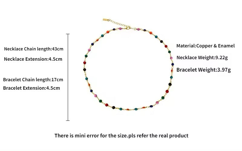 Summer Jewelry Sets – Colorful Bracelet and Necklace set LUNARITY GARAGE