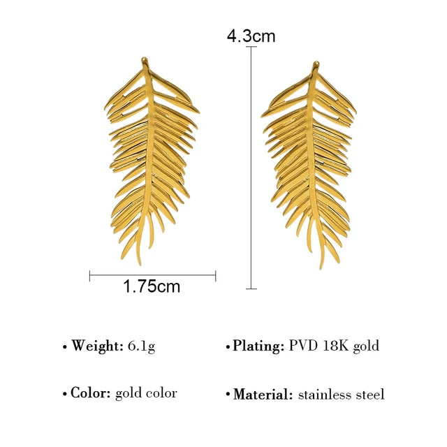 Vintage Design Creative Leaf Irregular Drop Earrings earrings LUNARITY GARAGE