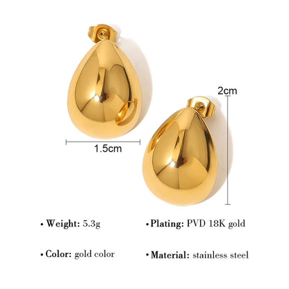 Minimalist Golden Glossy Simple Chic Drop Earring earrings LUNARITY GARAGE   