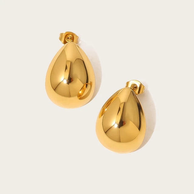 Minimalist Golden Glossy Simple Chic Drop Earring earrings LUNARITY GARAGE