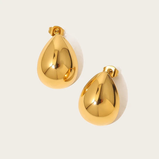 Minimalist Golden Glossy Simple Chic Drop Earring earrings LUNARITY GARAGE   