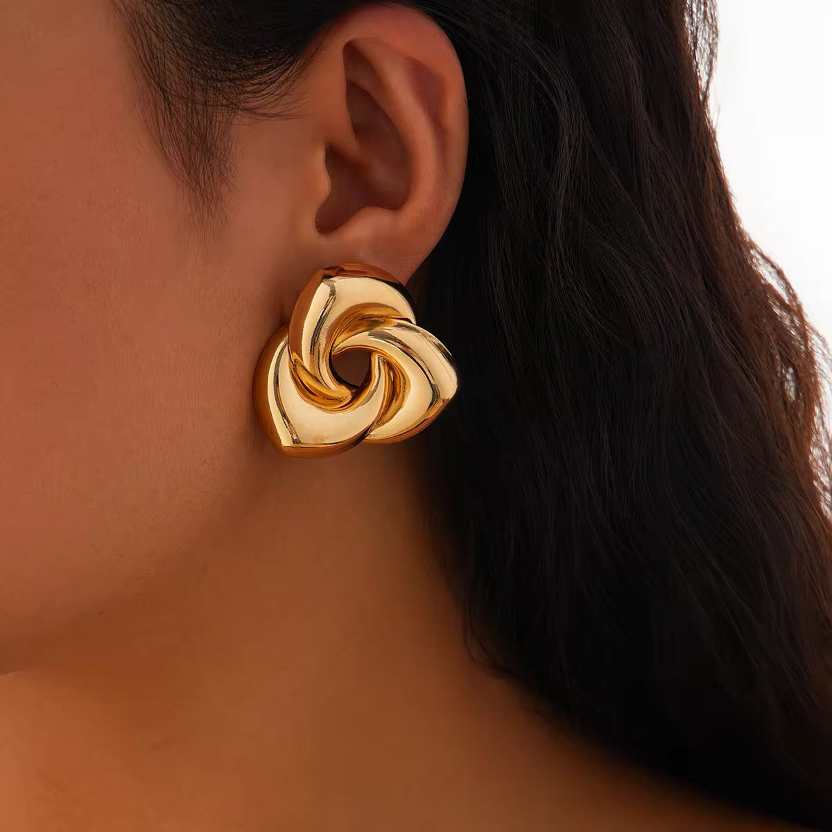 Charm Spiral Flower Stud Earrings earrings LUNARITY GARAGE   