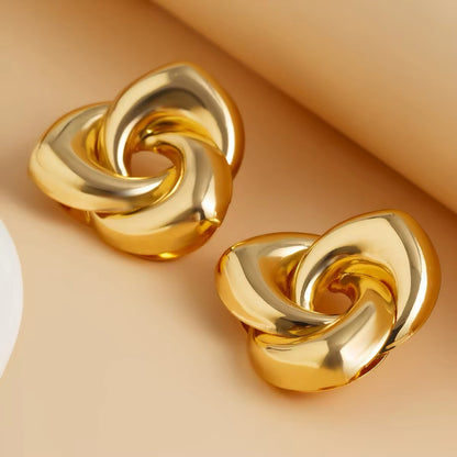 Charm Spiral Flower Stud Earrings earrings LUNARITY GARAGE   