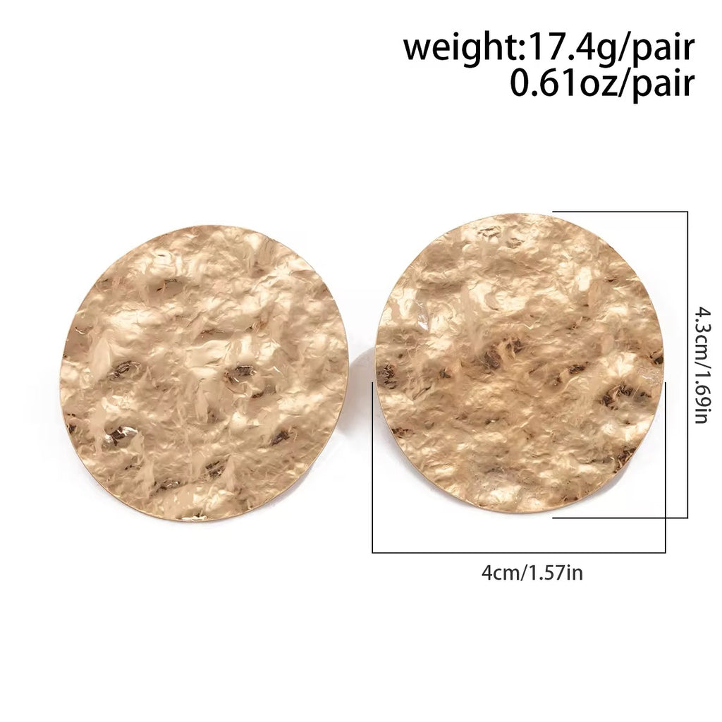 Unique Melting Circle Surface Shaped Stud Earrings earrings LUNARITY GARAGE   