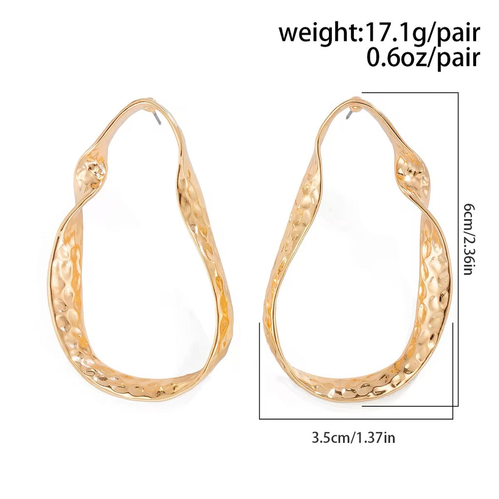Vintage Twisted Irregular Hollow Circle Drop Earrings earrings LUNARITY GARAGE   