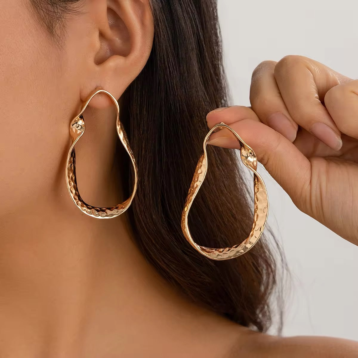 Vintage Twisted Irregular Hollow Circle Drop Earrings earrings LUNARITY GARAGE   