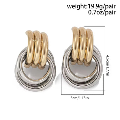 Creative Multilayer Round Circle Stud Earrings earrings LUNARITY GARAGE   