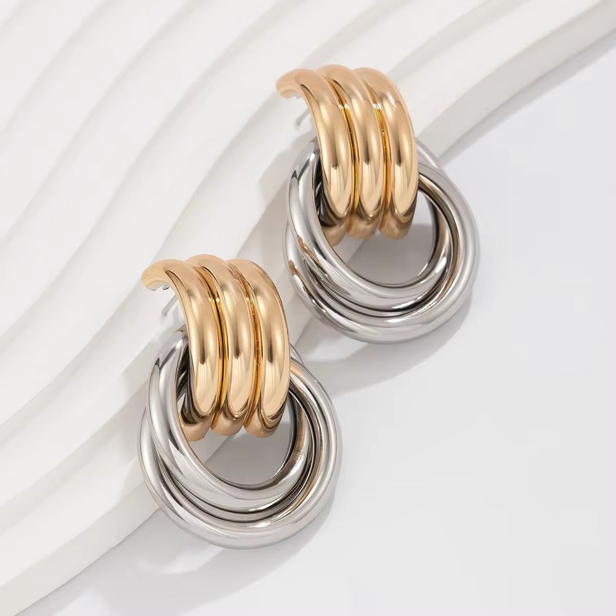 Creative Multilayer Round Circle Stud Earrings earrings LUNARITY GARAGE