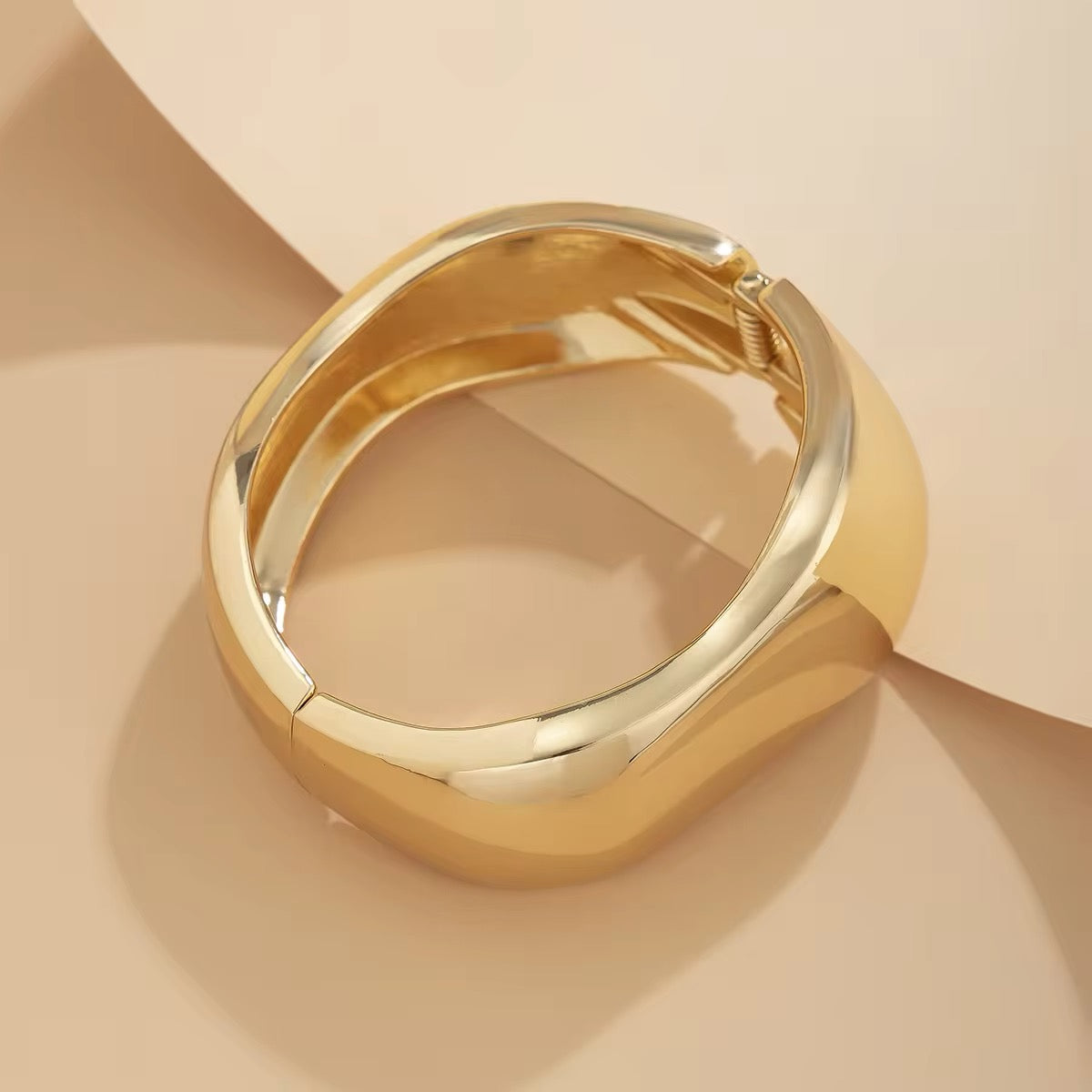 Classic Exaggerated Smooth Glossy Metal Wide Bangles Bracelet bracelets LUNARITY GARAGE