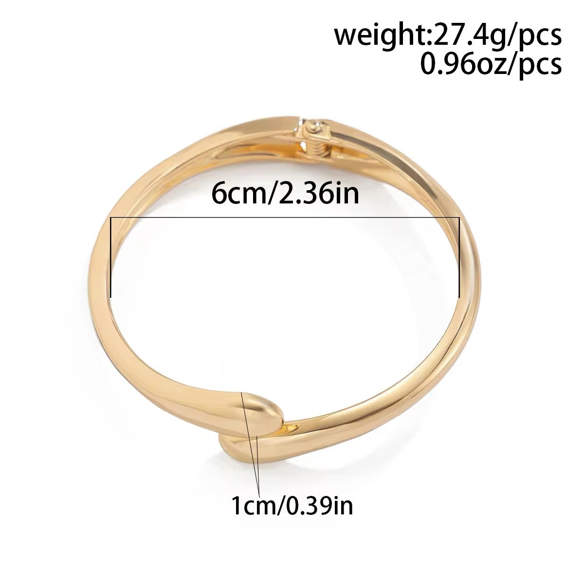 Classic Simple Charm Smooth Metal Water Drop Shaped Bangles bracelets LUNARITY GARAGE