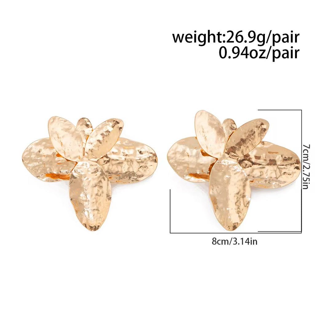 Exquisite Metal Big Flower Drop Earrings earrings LUNARITY GARAGE   