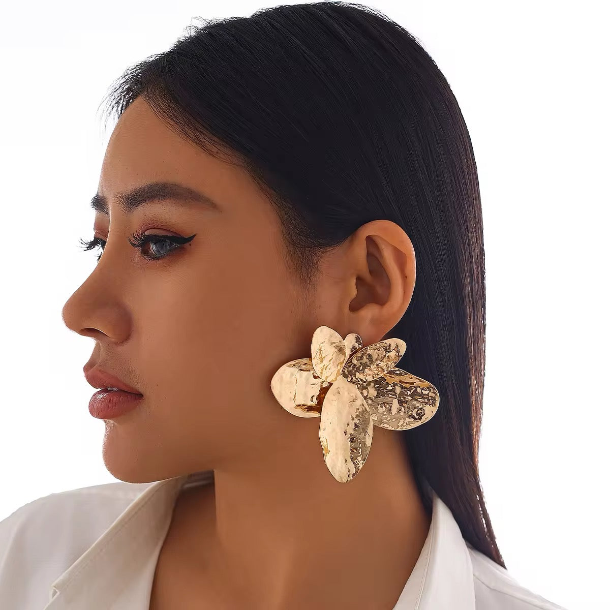 Exquisite Metal Big Flower Drop Earrings earrings LUNARITY GARAGE   