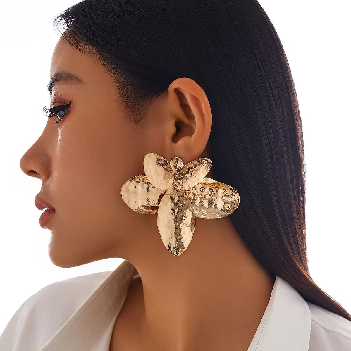 Exquisite Metal Big Flower Drop Earrings earrings LUNARITY GARAGE