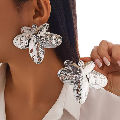 Exquisite Metal Big Flower Drop Earrings earrings LUNARITY GARAGE   