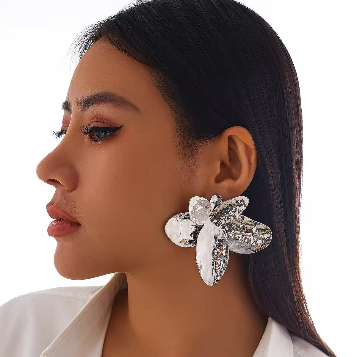 Exquisite Metal Big Flower Drop Earrings earrings LUNARITY GARAGE