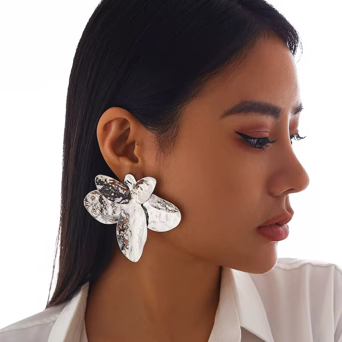 Exquisite Metal Big Flower Drop Earrings earrings LUNARITY GARAGE