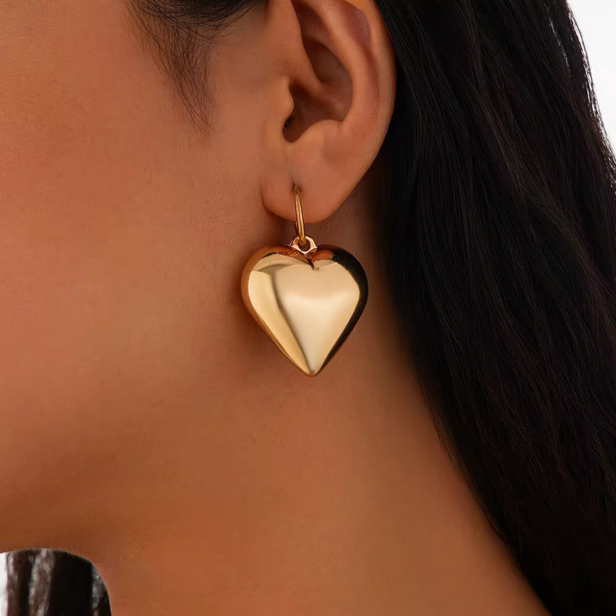Sweet Chubby Smooth Love Heart Drop Earrings earrings LUNARITY GARAGE