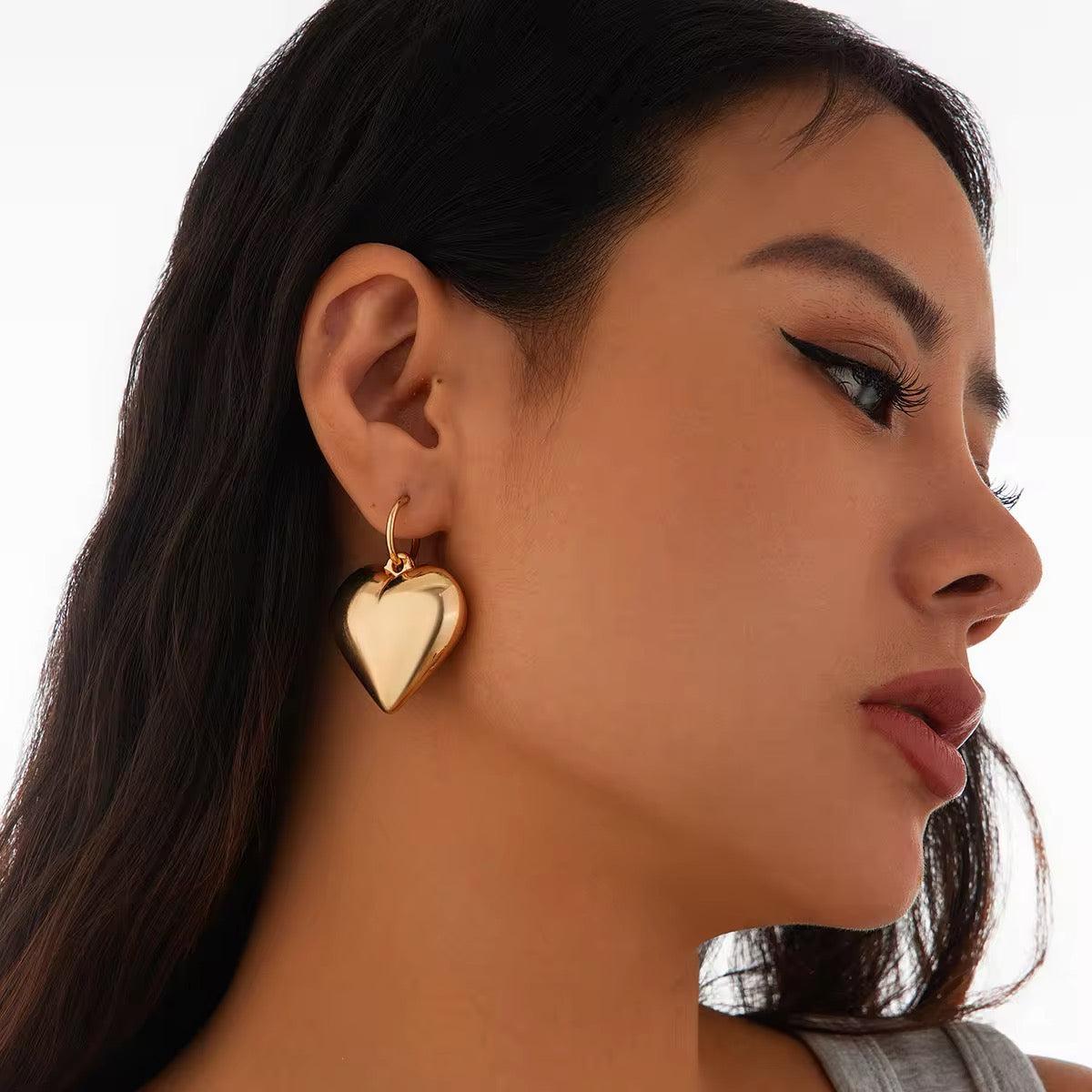 Sweet Chubby Smooth Love Heart Drop Earrings earrings LUNARITY GARAGE