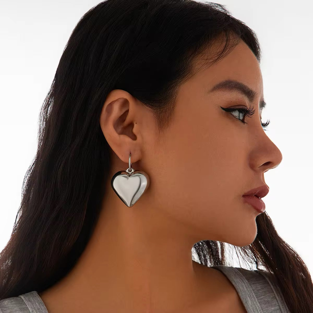 Sweet Chubby Smooth Love Heart Drop Earrings earrings LUNARITY GARAGE