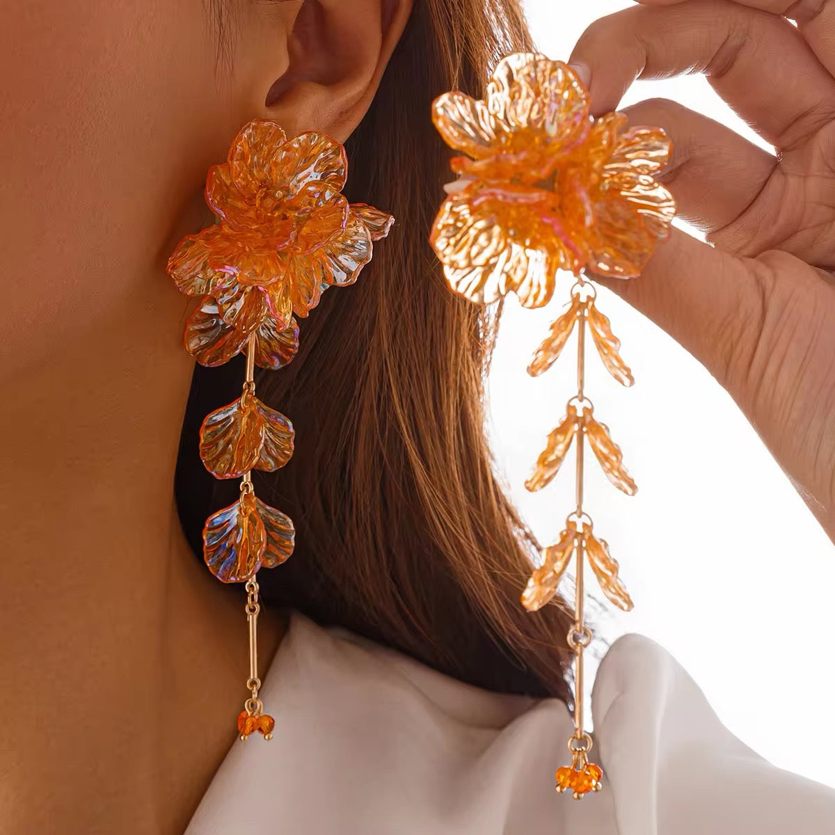 Elegant Charming Scallop Festival Flowers Earrings earrings LUNARITY GARAGE