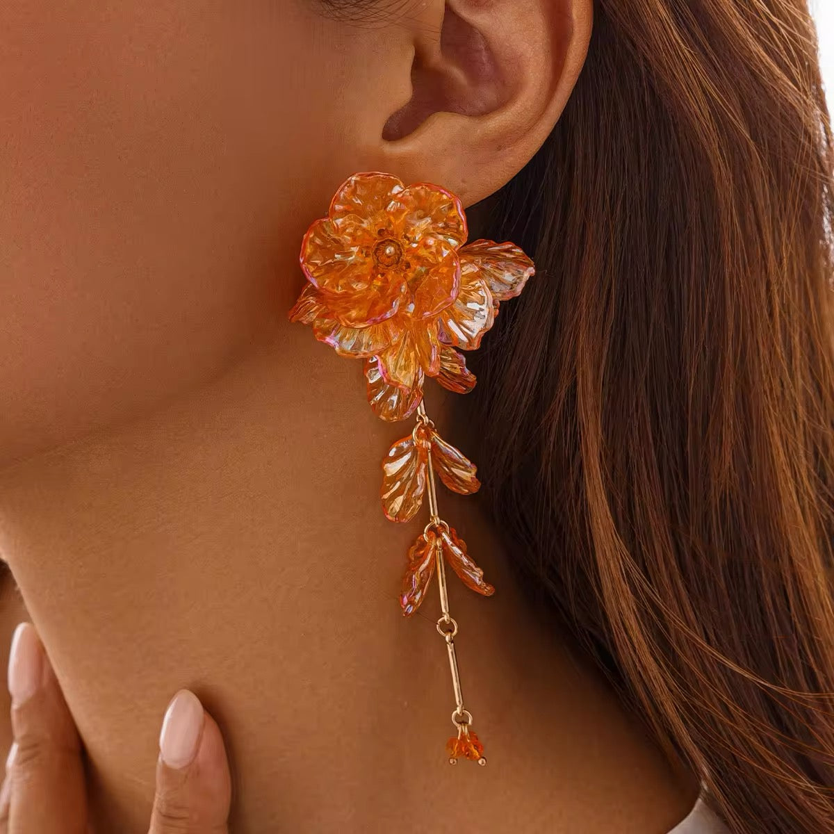 Elegant Charming Scallop Festival Flowers Earrings earrings LUNARITY GARAGE