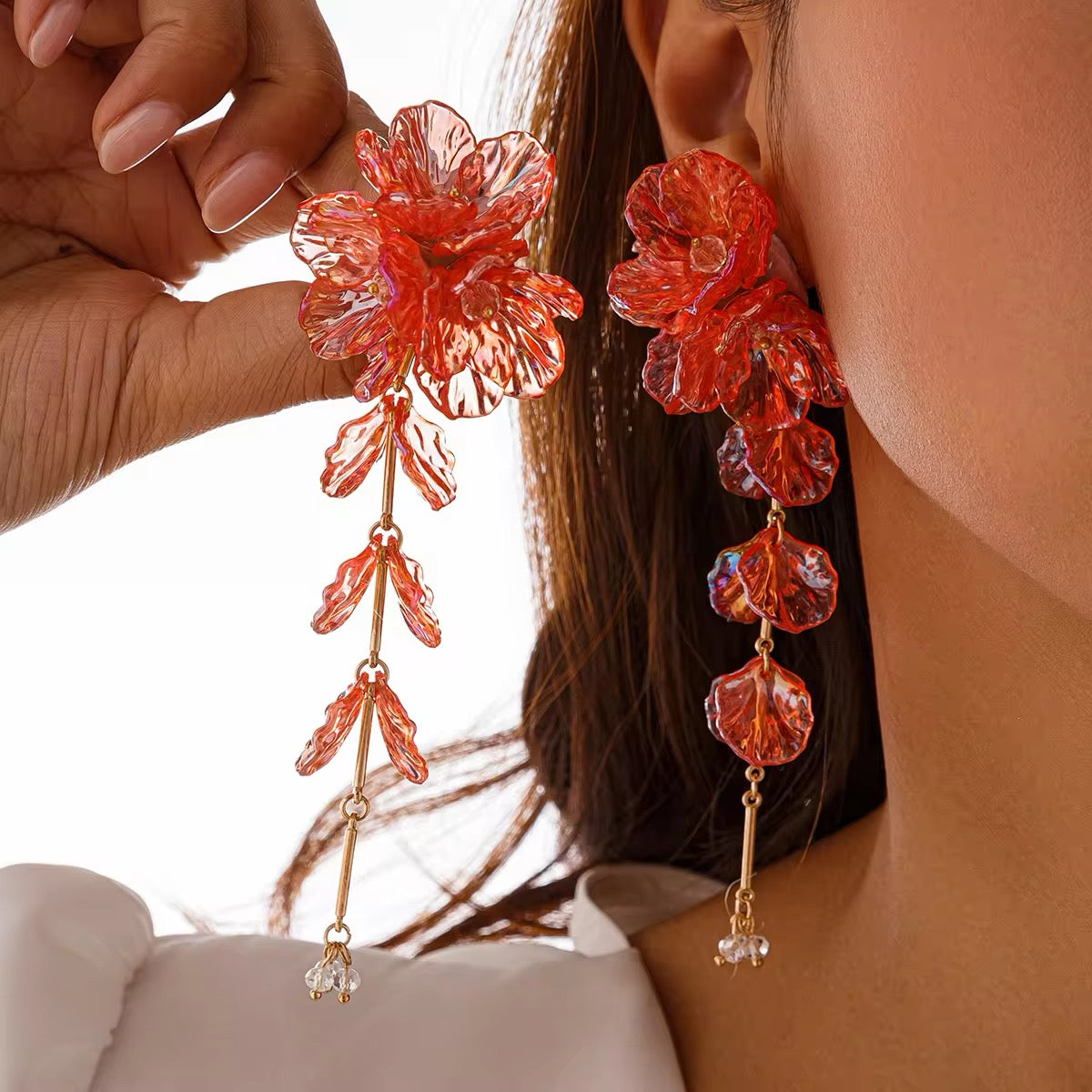 Elegant Charming Scallop Festival Flowers Earrings earrings LUNARITY GARAGE   