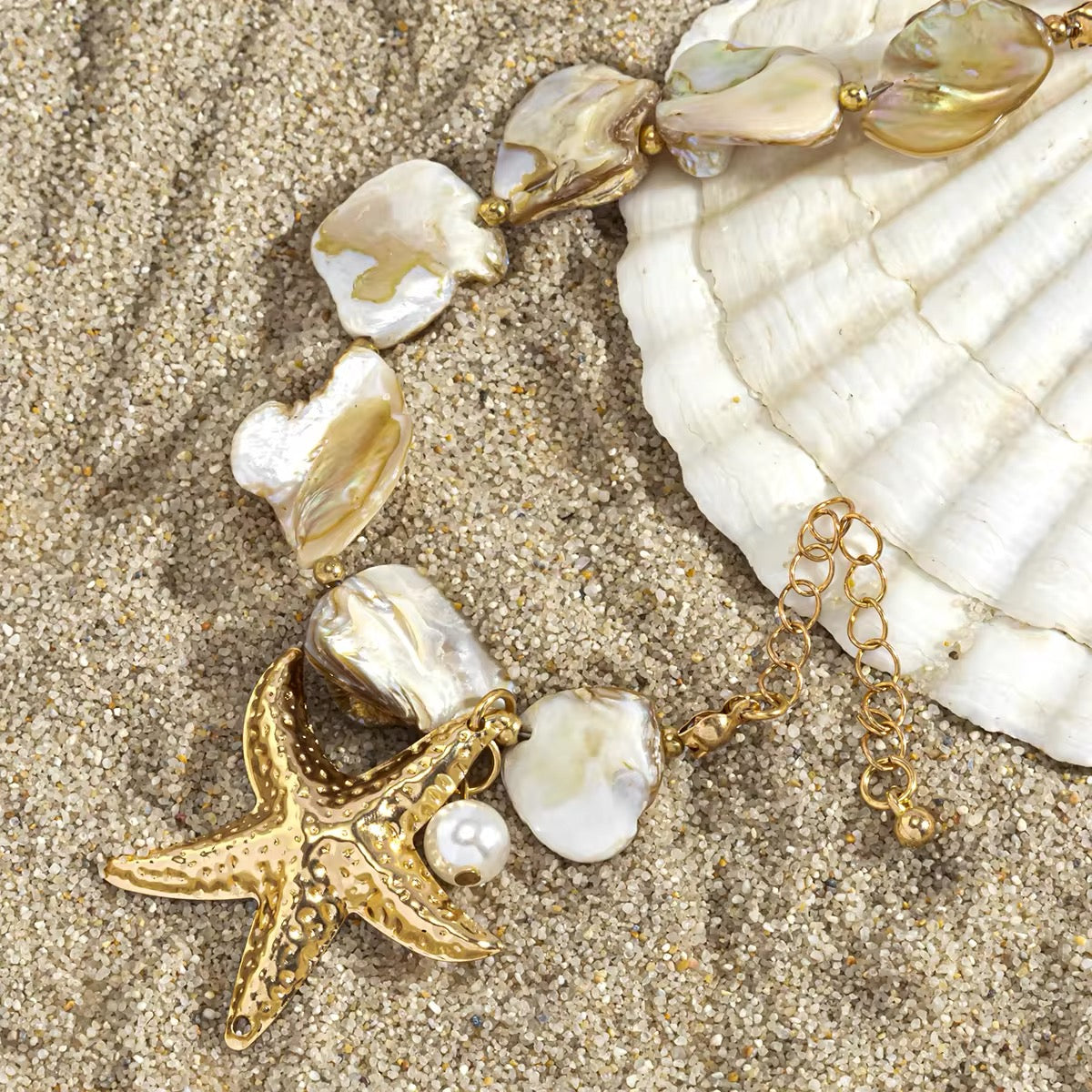 Boho Exquisite Gold Starfish Charm Bracelet bracelets LUNARITY GARAGE