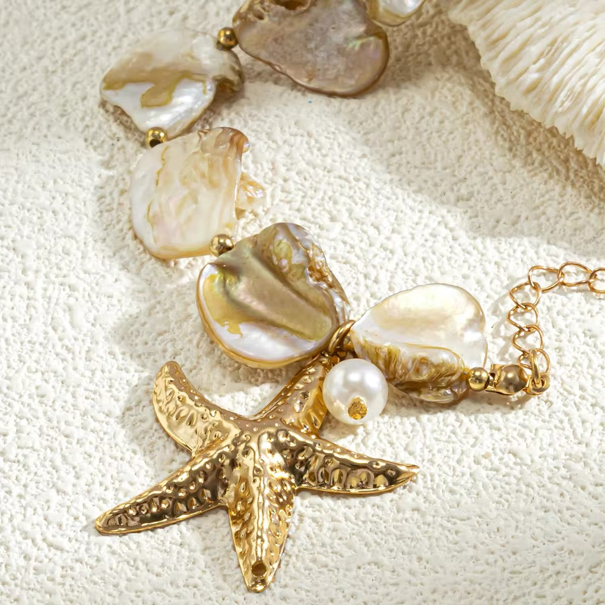 Boho Exquisite Gold Starfish Charm Bracelet bracelets LUNARITY GARAGE