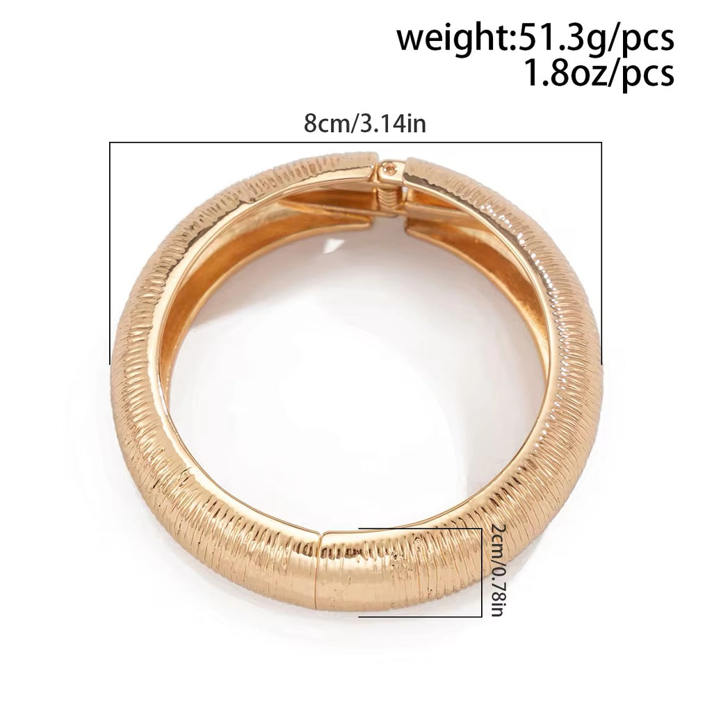 Vintage Gold Color Rough Surface Bangles Bracelet bracelets LUNARITY GARAGE   