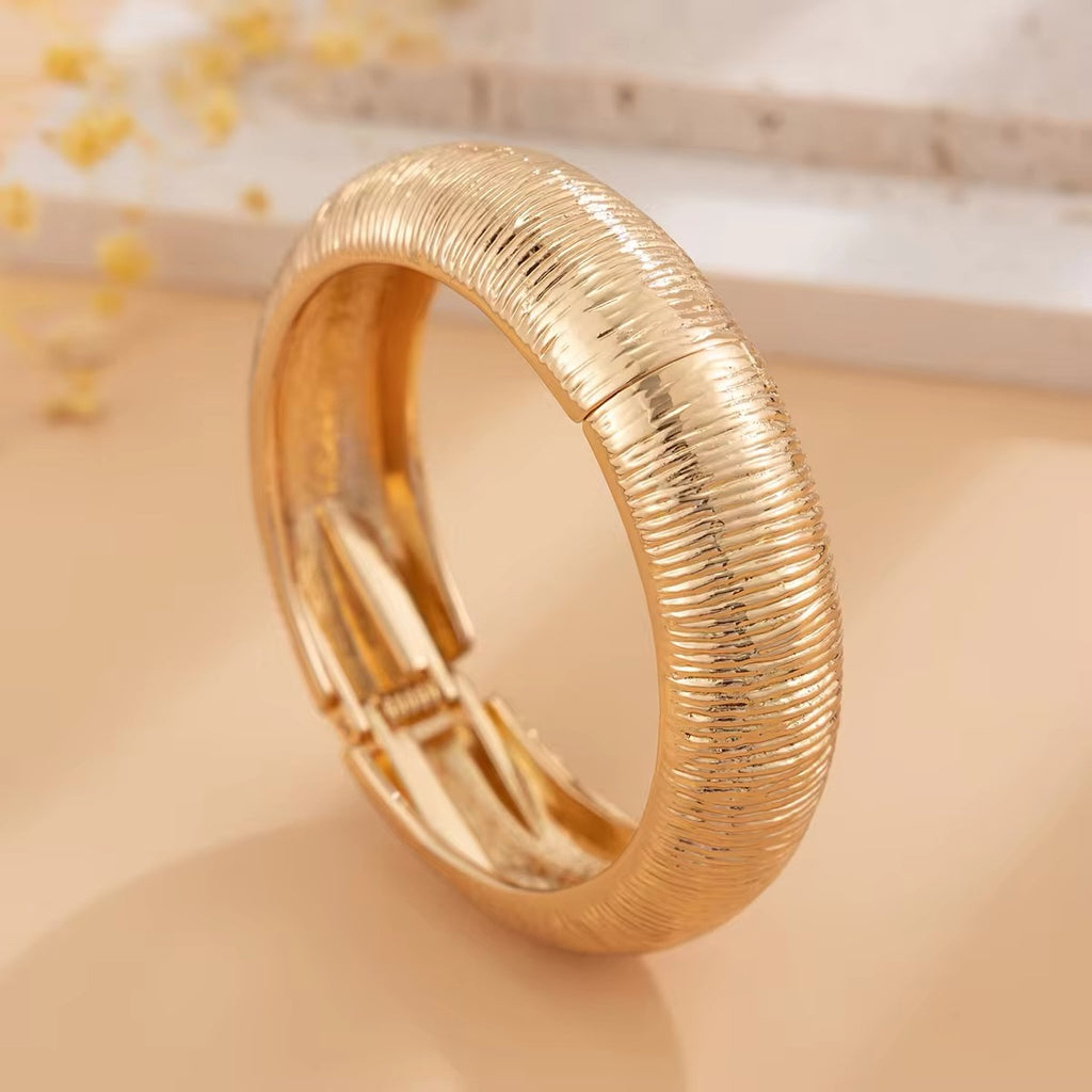 Vintage Gold Color Rough Surface Bangles Bracelet bracelets LUNARITY GARAGE   
