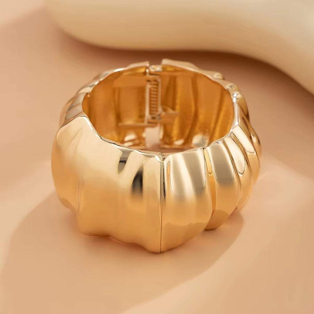 Exaggerated Irregular Wave Shaped Metal Bangles Bracelet bracelets LUNARITY GARAGE   