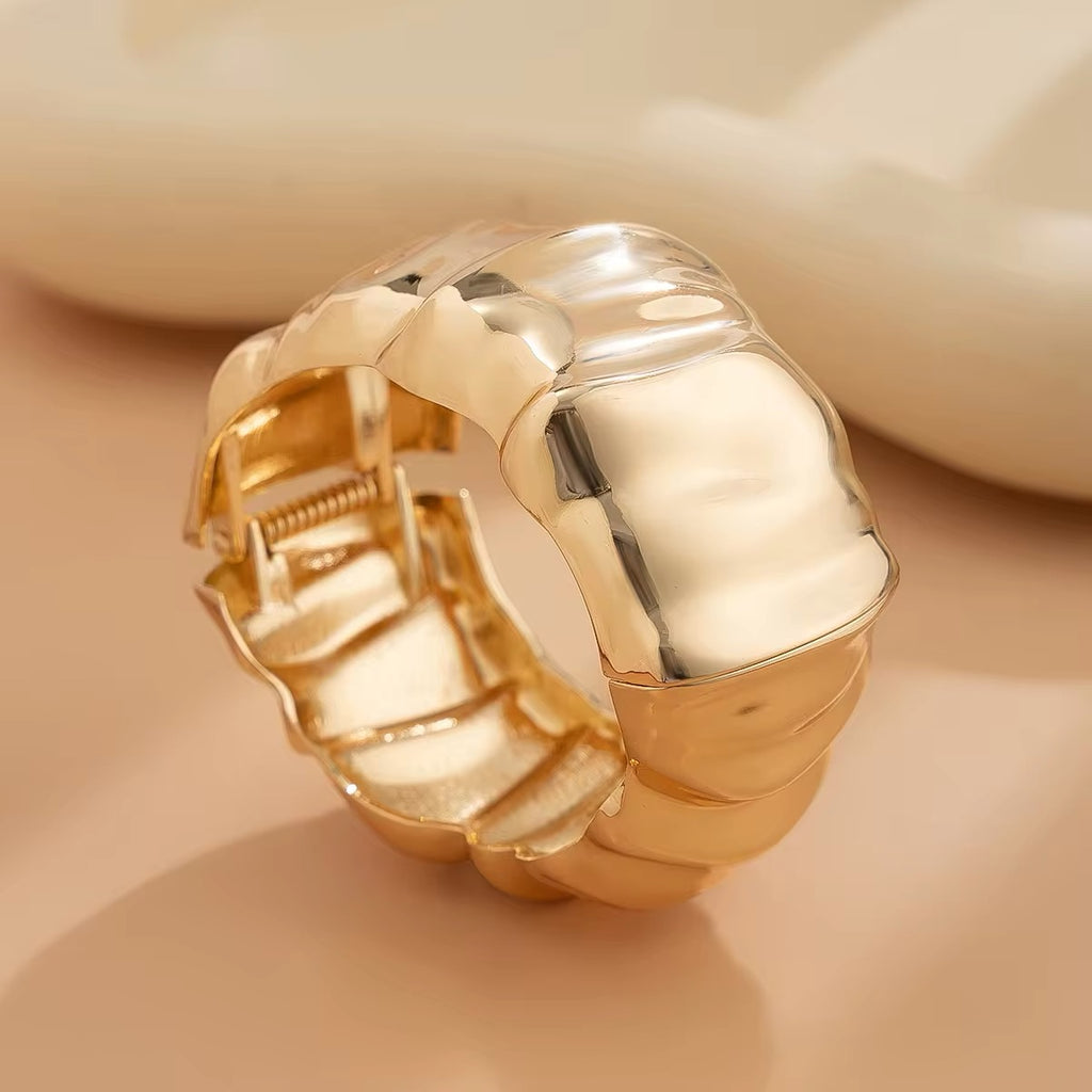 Exaggerated Irregular Wave Shaped Metal Bangles Bracelet bracelets LUNARITY GARAGE   