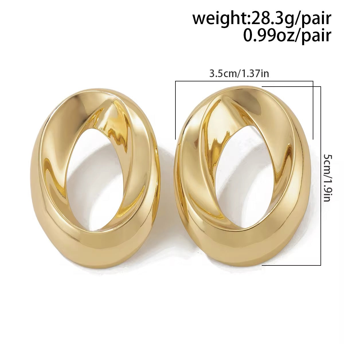Luxury Glossy Round Circle Stud Earrings earrings LUNARITY GARAGE