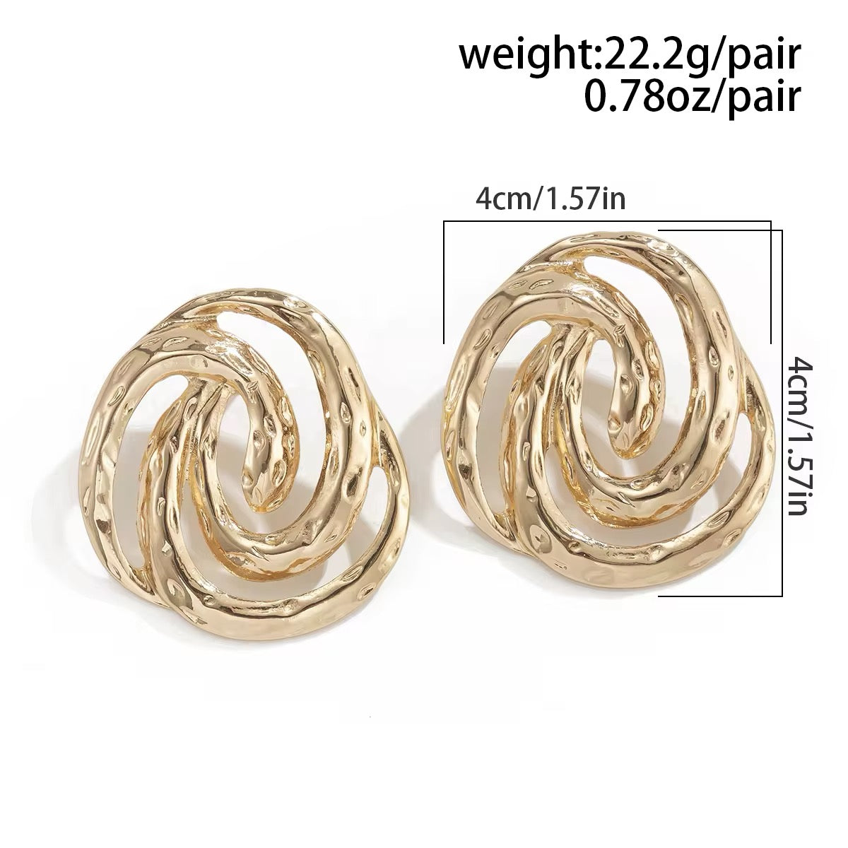 Metal Snake Shaped Spiral Stud Earrings earrings LUNARITY GARAGE