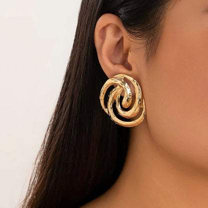 Metal Snake Shaped Spiral Stud Earrings earrings LUNARITY GARAGE   