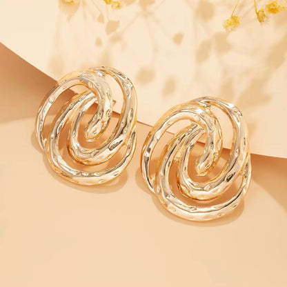 Metal Snake Shaped Spiral Stud Earrings earrings LUNARITY GARAGE   