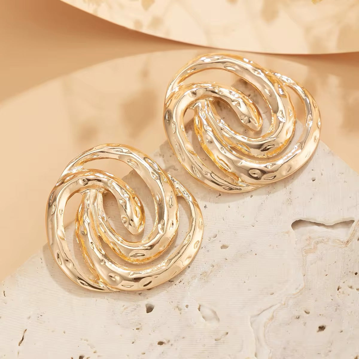 Metal Snake Shaped Spiral Stud Earrings earrings LUNARITY GARAGE