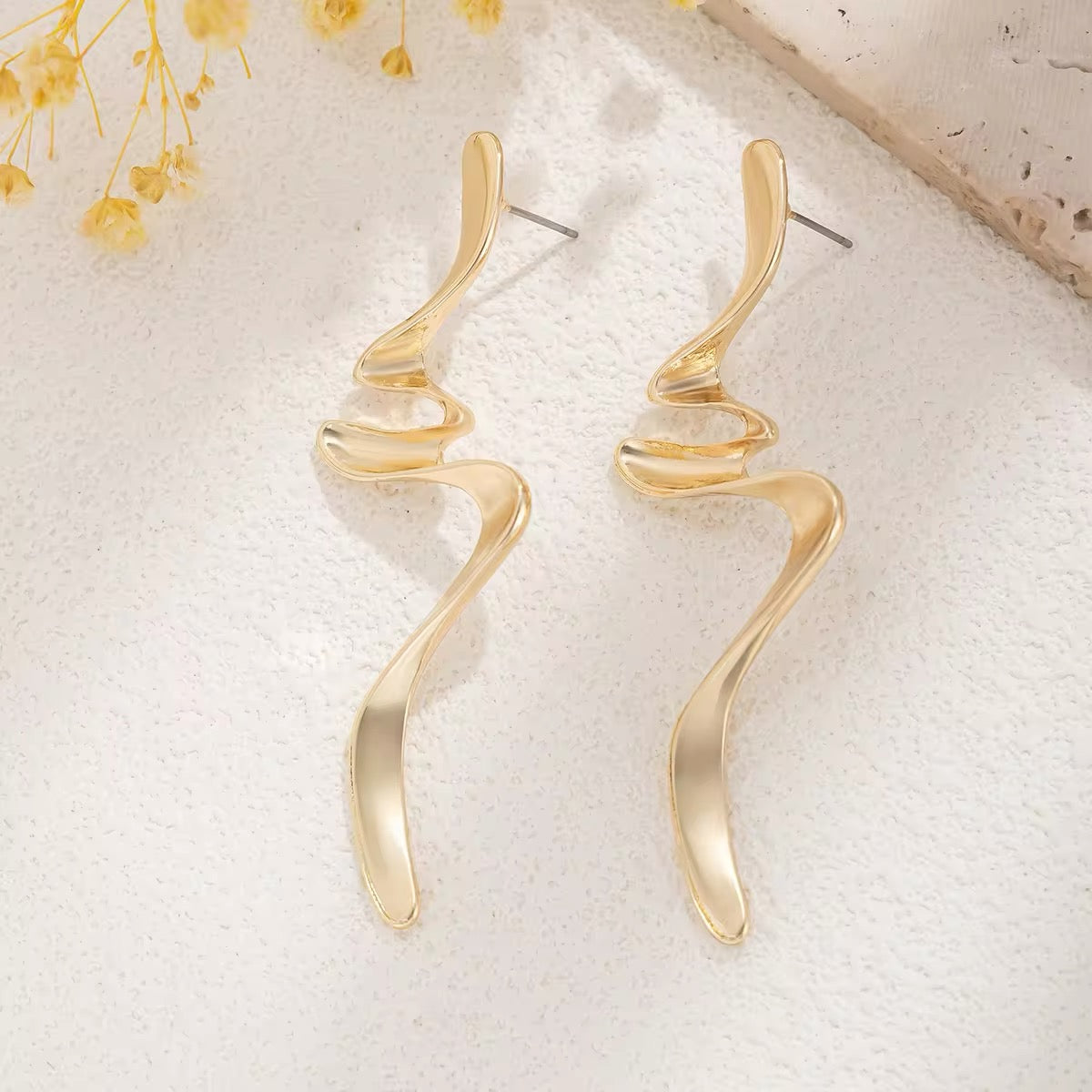 Creative Design Irregular Metal Twisted Drop Earrings earrings LUNARITY GARAGE   