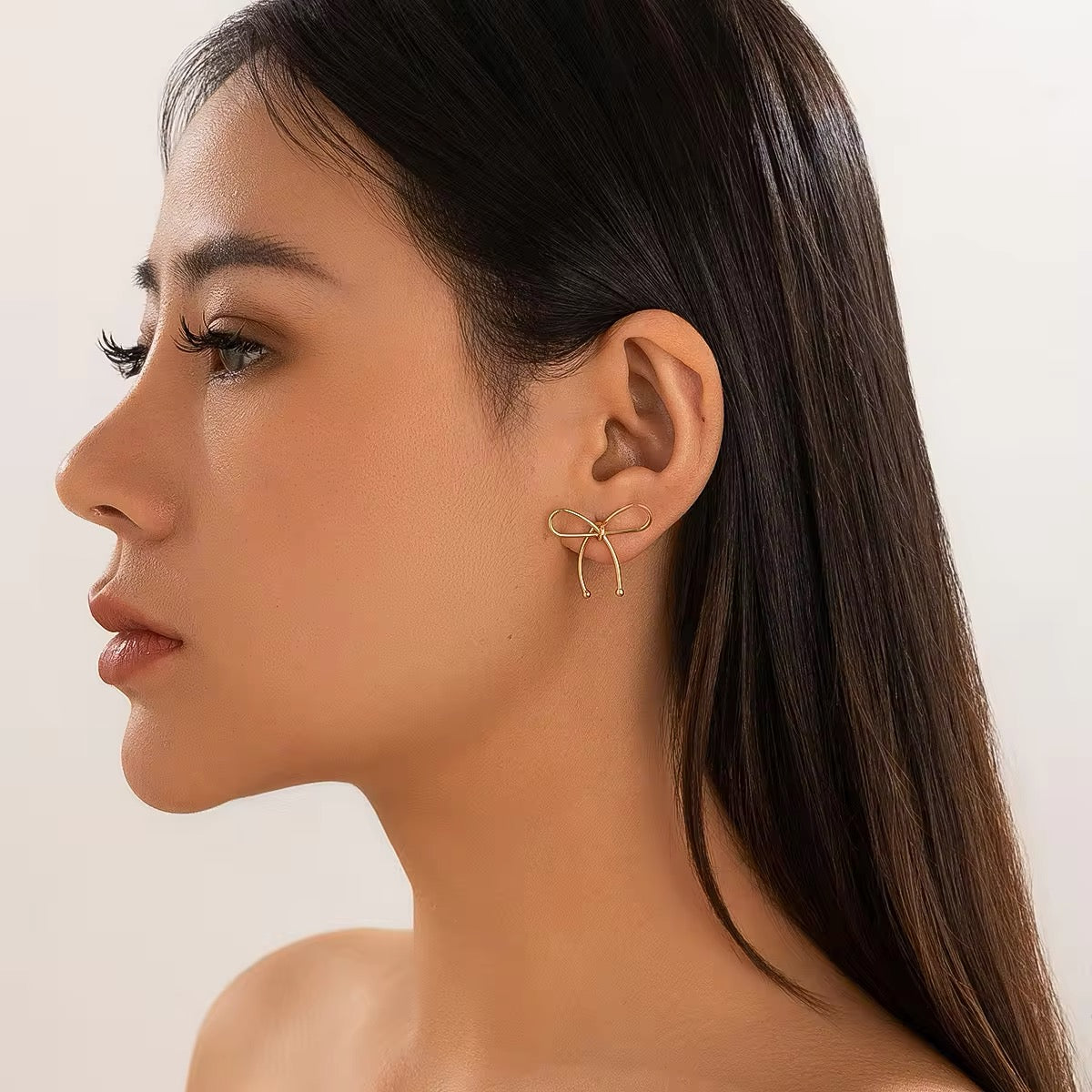 Minimalist Design Metal Pretty Bowknot Stud Earrings earrings LUNARITY GARAGE