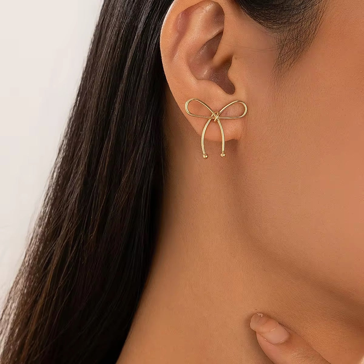 Minimalist Design Metal Pretty Bowknot Stud Earrings earrings LUNARITY GARAGE