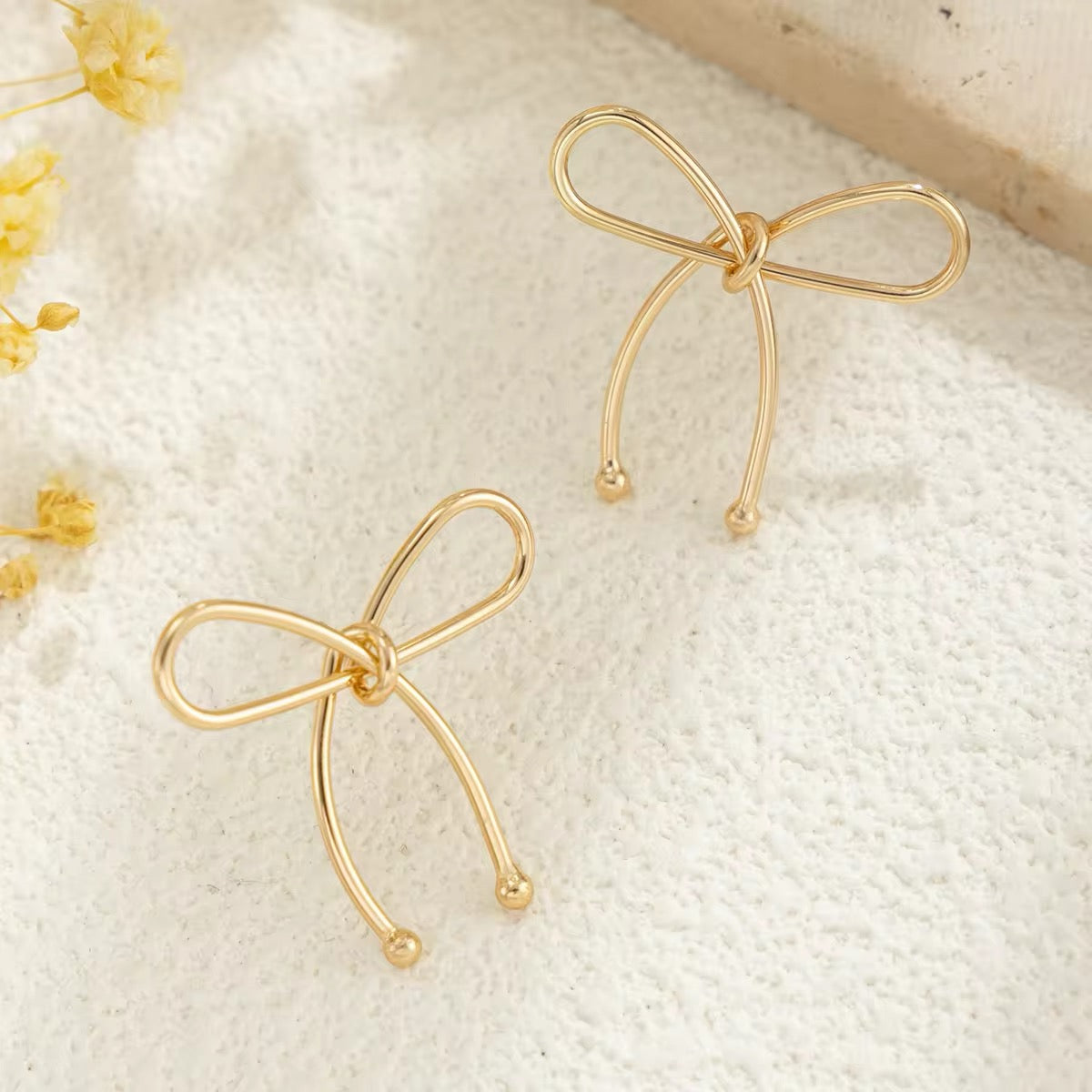 Minimalist Design Metal Pretty Bowknot Stud Earrings earrings LUNARITY GARAGE