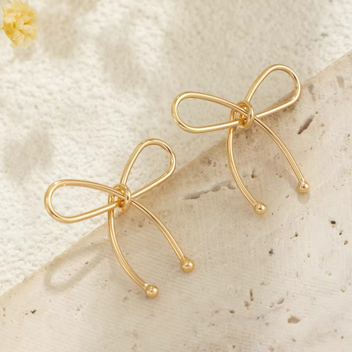 Minimalist Design Metal Pretty Bowknot Stud Earrings earrings LUNARITY GARAGE
