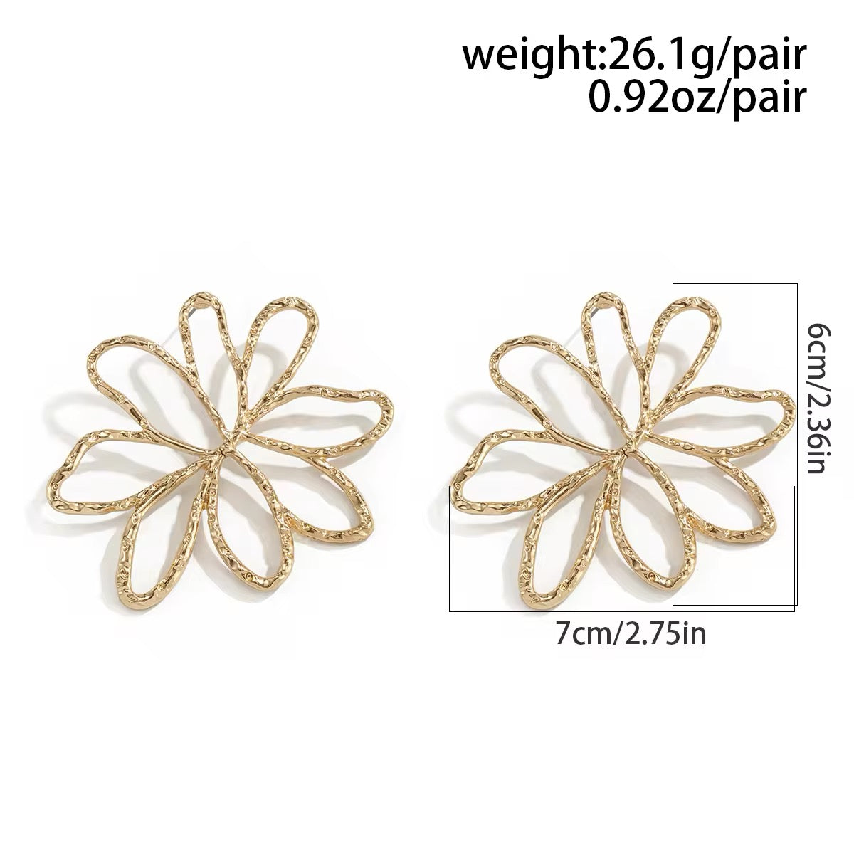 Floral Beauty Exaggerated Big Flower Drop Earrings earrings LUNARITY GARAGE   