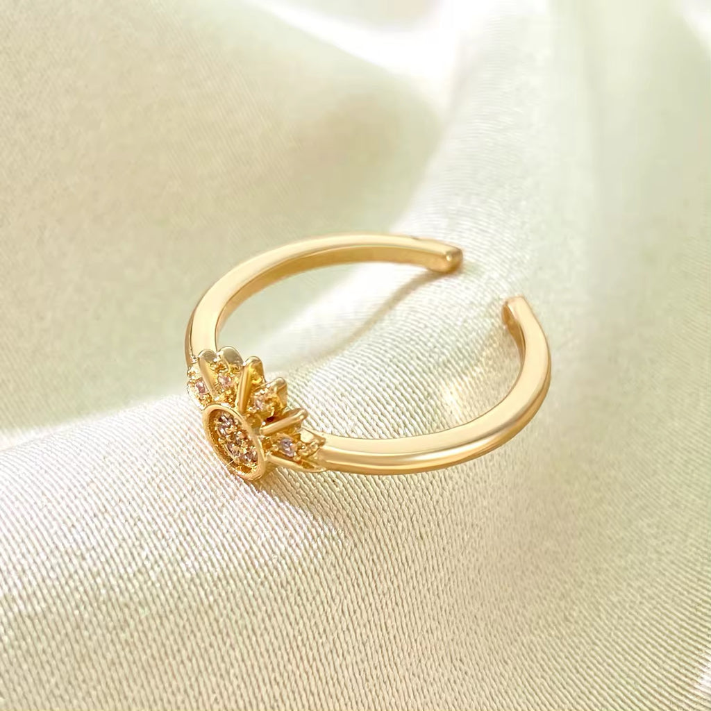 Boho Shiny Sun Moon Adjustment Rings ring LUNARITY GARAGE   