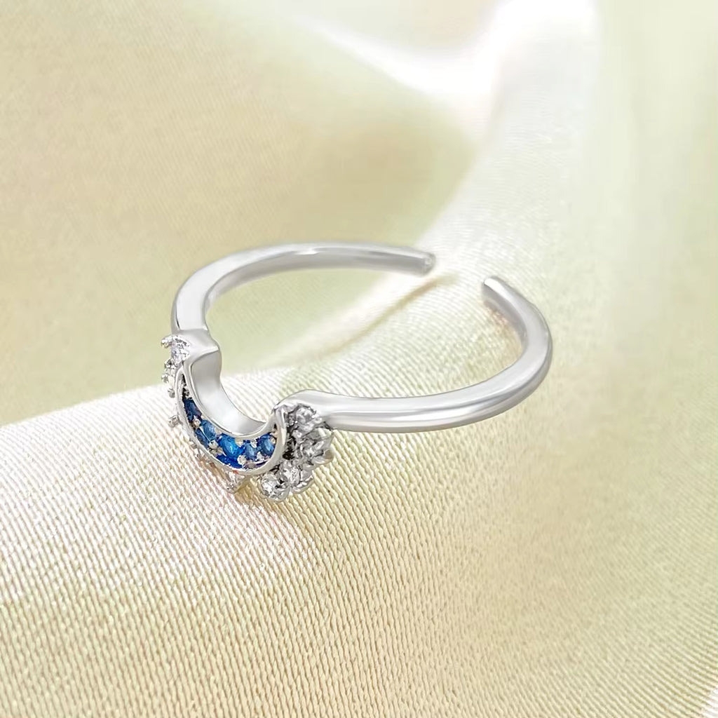 Boho Shiny Sun Moon Adjustment Rings ring LUNARITY GARAGE   