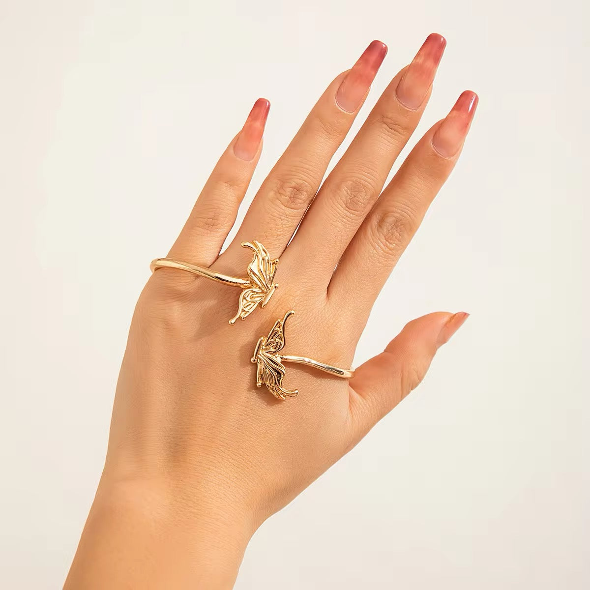 Elegant Boho Butterfly Cuff Hand Accessories hand accessories LUNARITY GARAGE Gold  