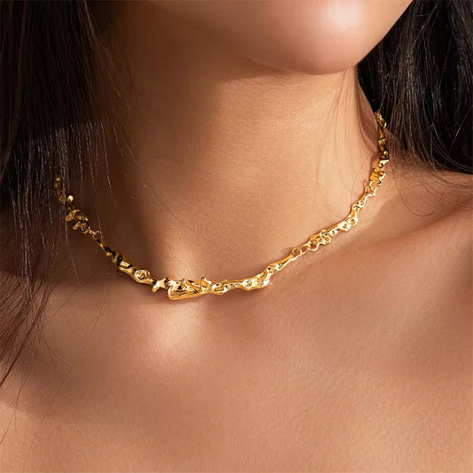 Luxury Elegant Irregular Bone Chain Necklace necklaces LUNARITY GARAGE   