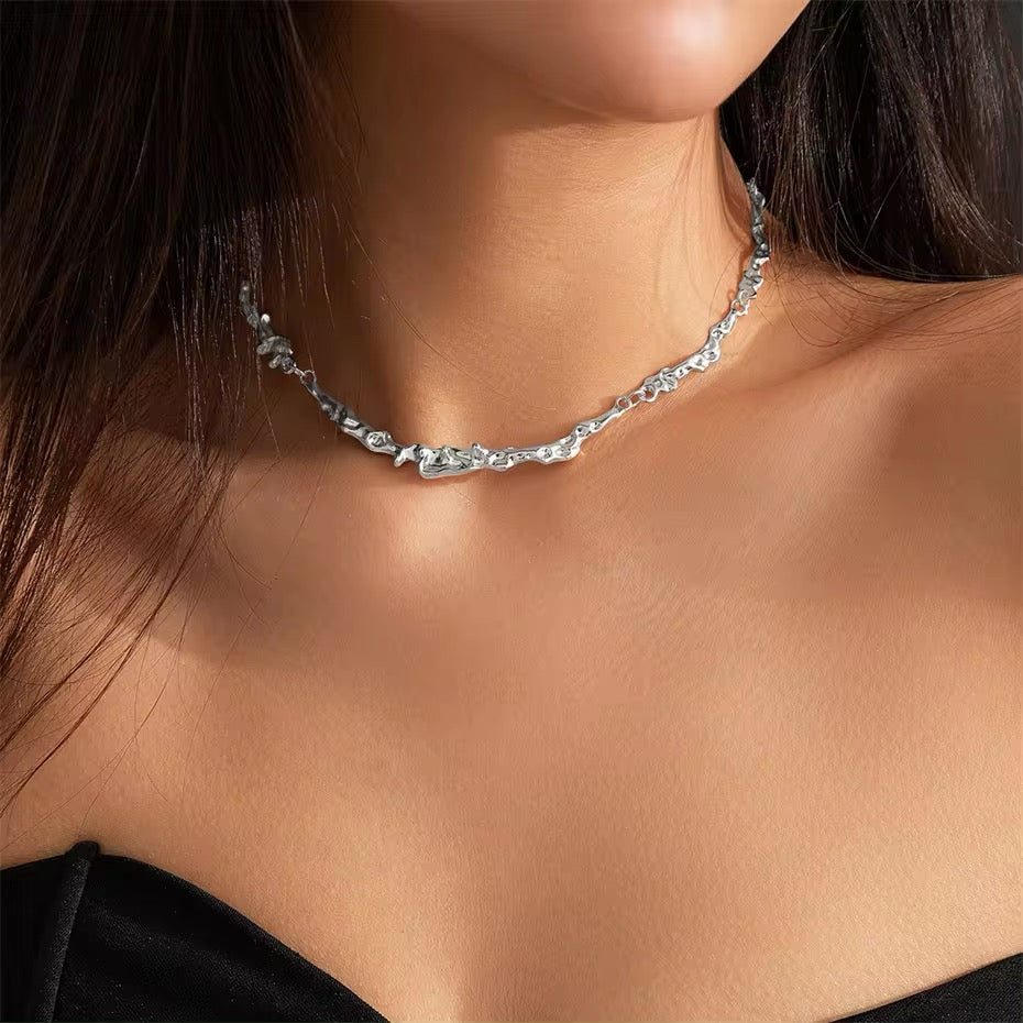 Luxury Elegant Irregular Bone Chain Necklace necklaces LUNARITY GARAGE   