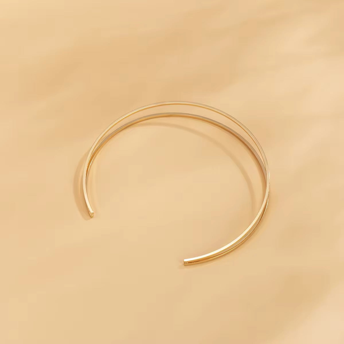 Simple Elegant Glossy Open Cuff Arm Bracelet arm bracelet LUNARITY GARAGE Gold