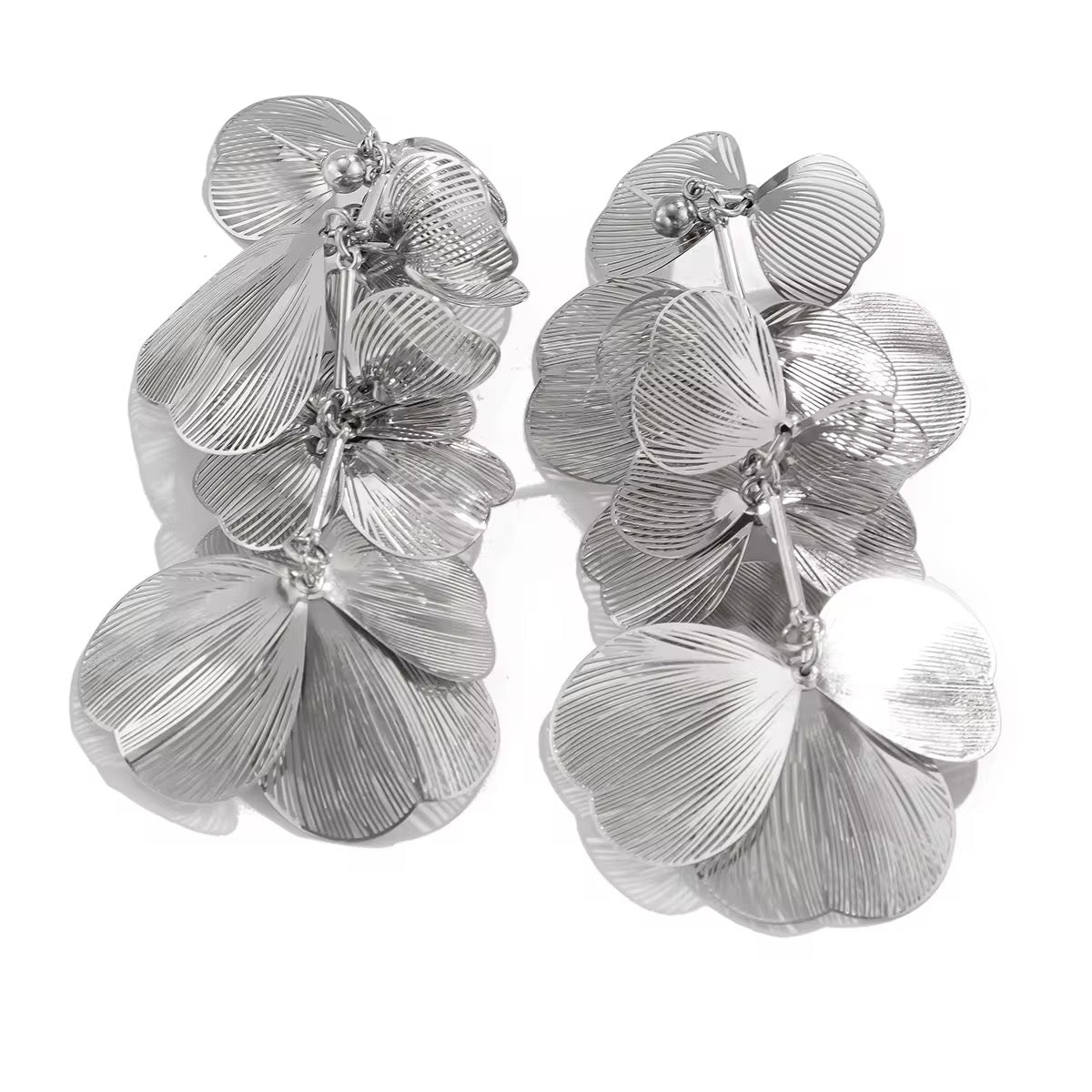 Elegant Romantic Petal Flower Long Hanging Drop Earrings earrings LUNARITY GARAGE